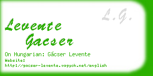 levente gacser business card